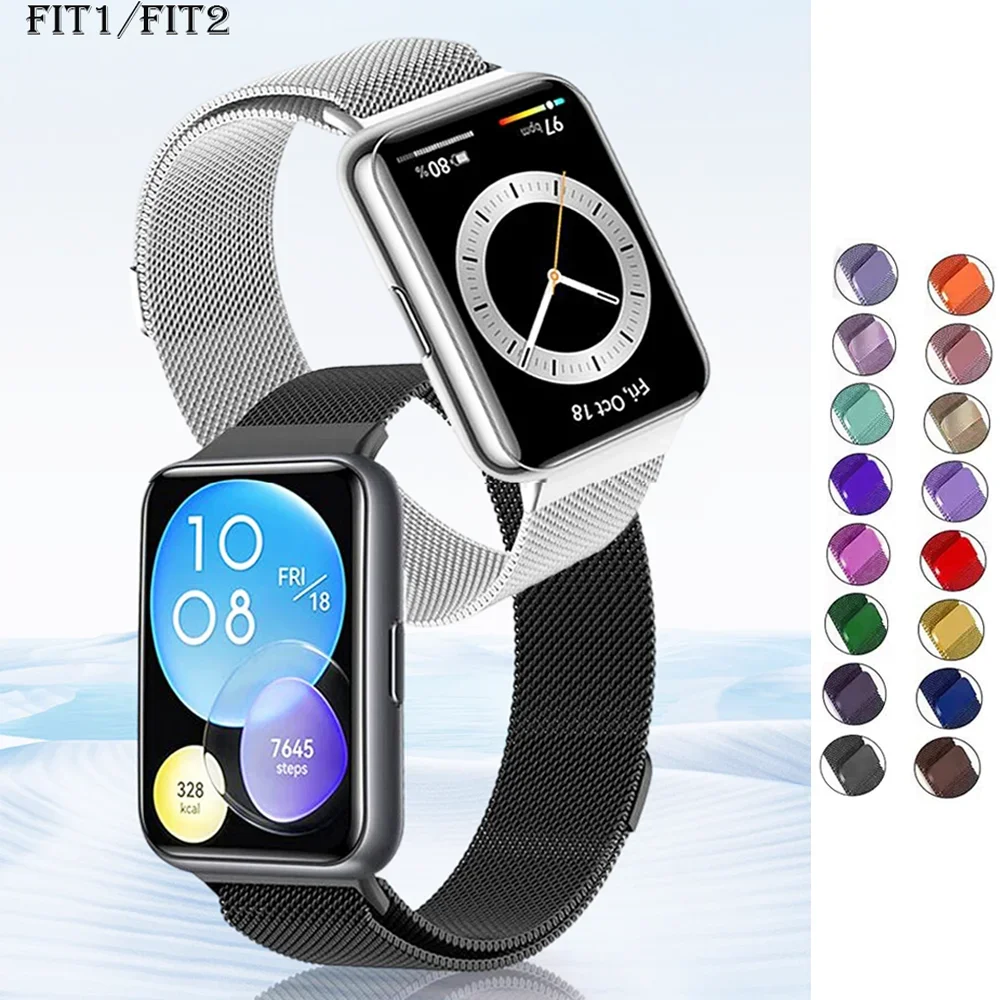 

Milanese Loop For Huawei Watch FIT 2 Strap smart Magnetic band stainless steel metal bracelet for Huawei Watch fit Accessories