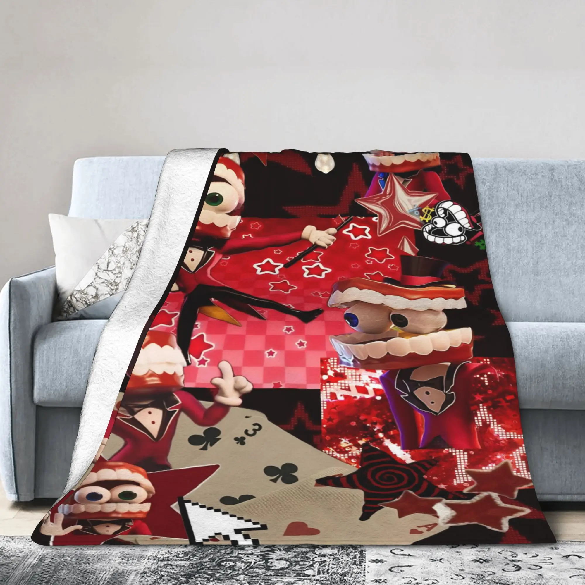 Caine Blankets A-Amazings D-Digitals C-Circuse Plush Funny Warm Throw Blankets for Coverlet  Winter