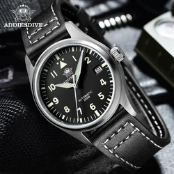 ADDIESDIVE MY-H2 Business Automatic Mechanical Watch NH35 Black Dial 200M Diver Waterproof Luminous Watches For Men reloj hombre