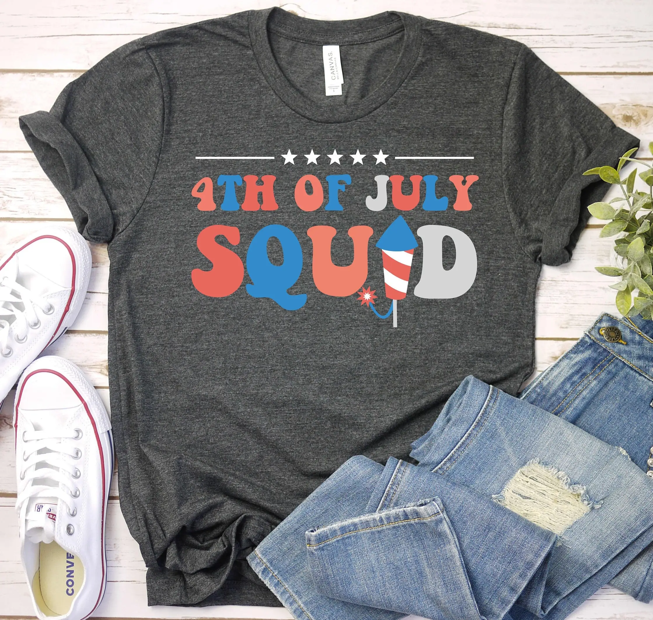 4Th Of July Squad T Shirt Independence Day Firework Technician Firecracker Patriotic Funny Fourth