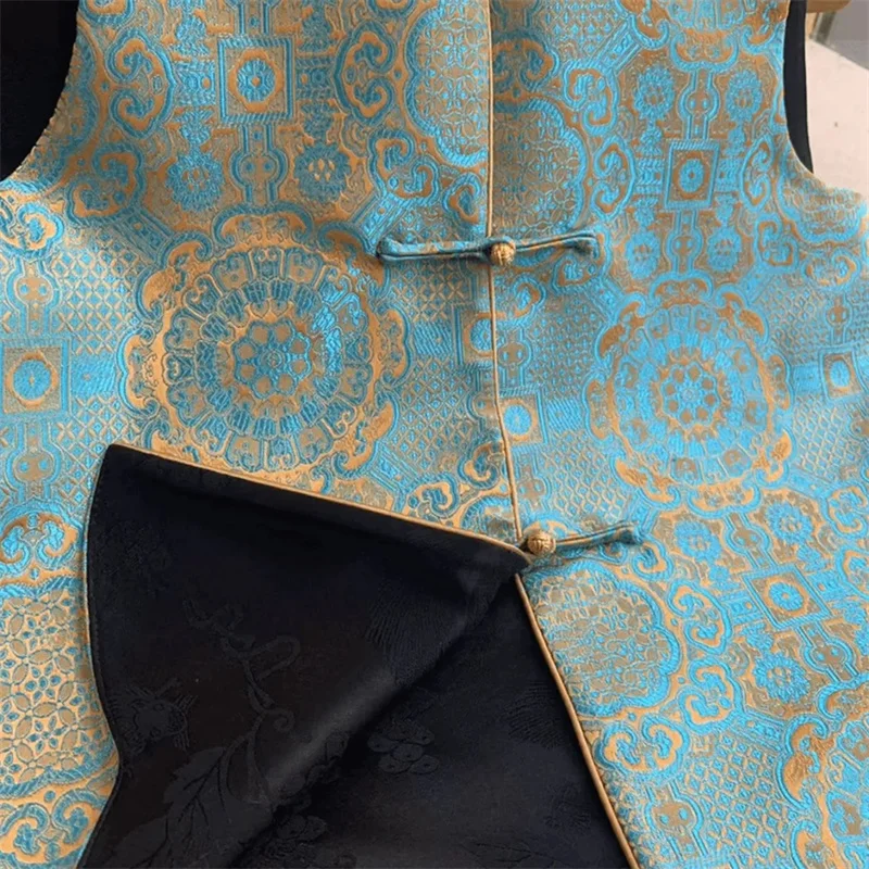 Women's Vest Women's Jackets Chinese Styleprinted Vest Womens Early Autumn High-grade Unique Beautiful Tang Suit Buckle Vest Top