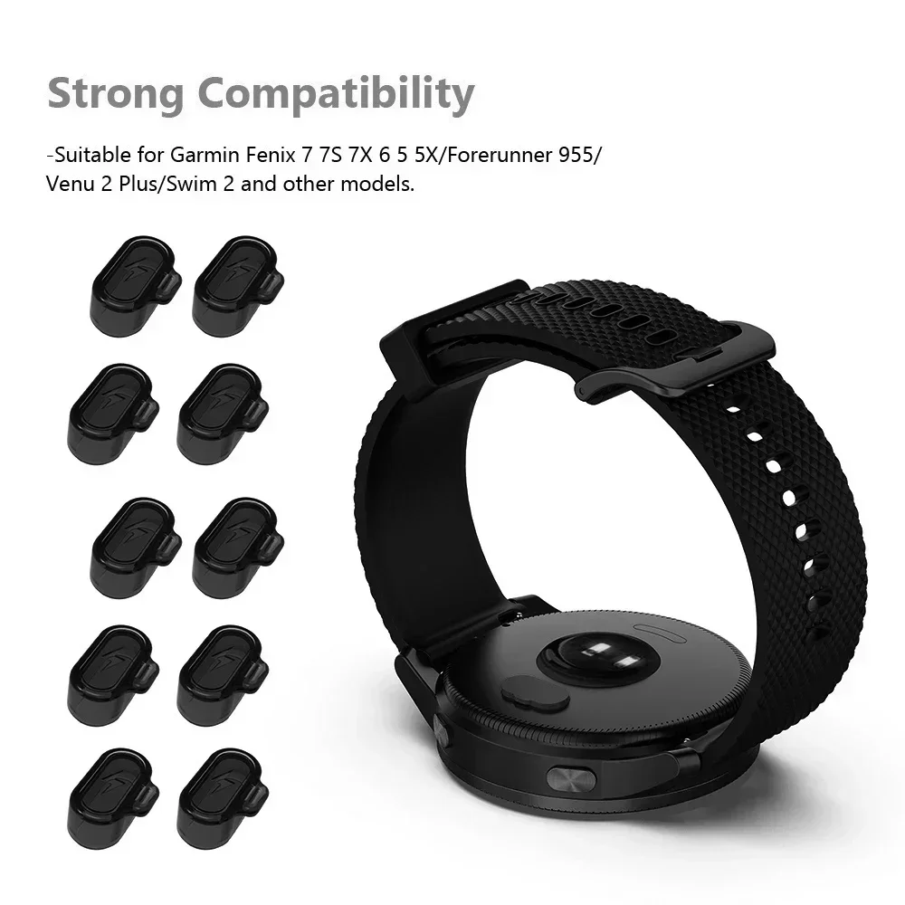 Tappo di protezione della custodia con tappo antipolvere in TPU per Garmin Fenix 8 8X 7 Pro 7X 6X Pro Enduro 2 Tactix 7 Pro Porta di ricarica Copertura antipolvere