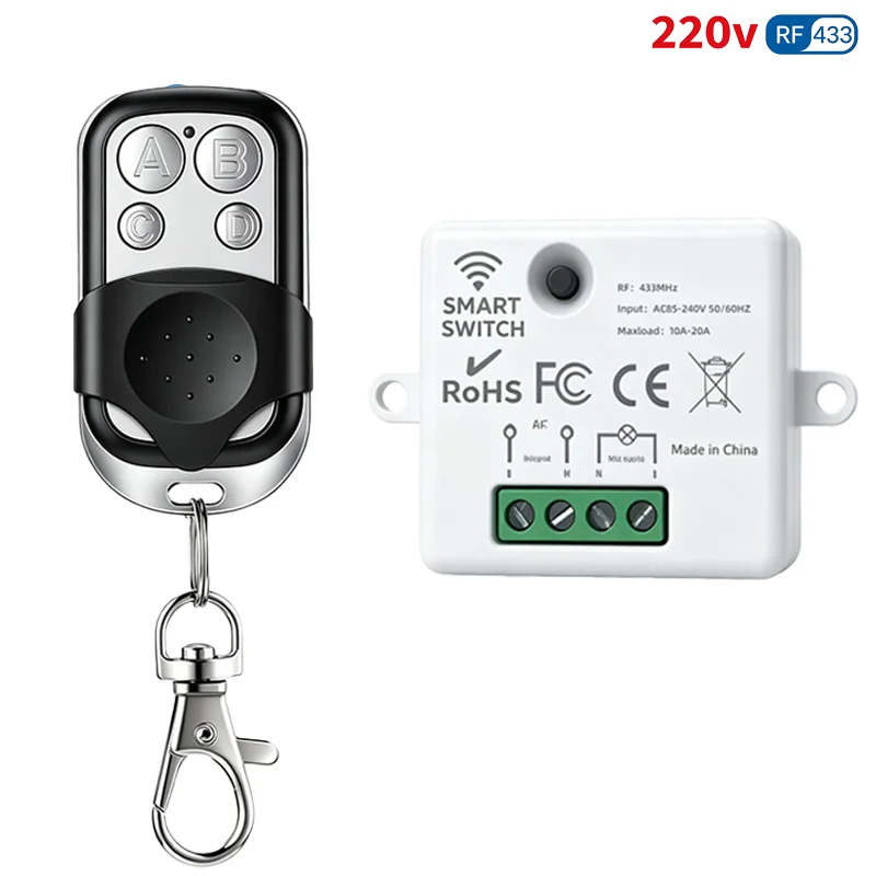 433MHz 4-Button Universal Remote Cloner – Rolling Code Garage Door Opener Clone