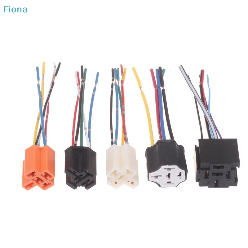 ☽5-Pin Automotive Relay Socket Harness,Pre-Wired Electrical Connector Plug for Car Relay