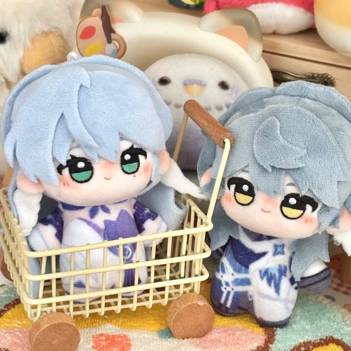 10CM อะนิเมะ Honkai: Star Rail Sunday Robin COSPLAY ตุ๊กตา Plushie กระเป๋าพวงกุญแจกระเป๋าเป้สะพายหลังจี้ Soft Body ของขวัญวันเกิด