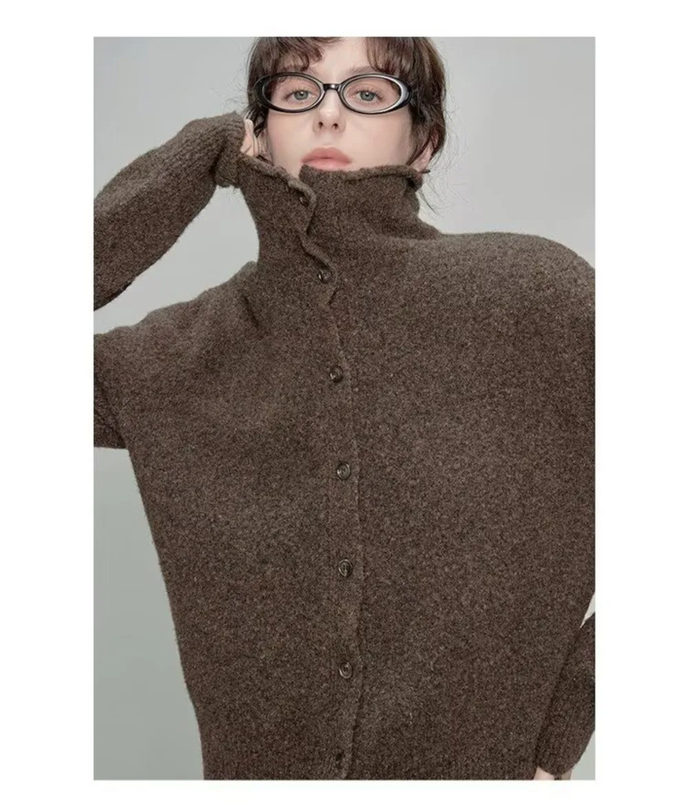 Commuting Style Sweater for Women Casual Versatile Sweater Turtleneck Design Lazy Top New Autumn and Winter Women's Clothing