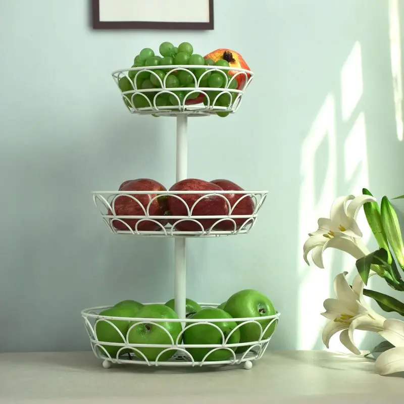 

Three-layer fruit basket, modern minimalist, exquisite and fashionable fruit rack