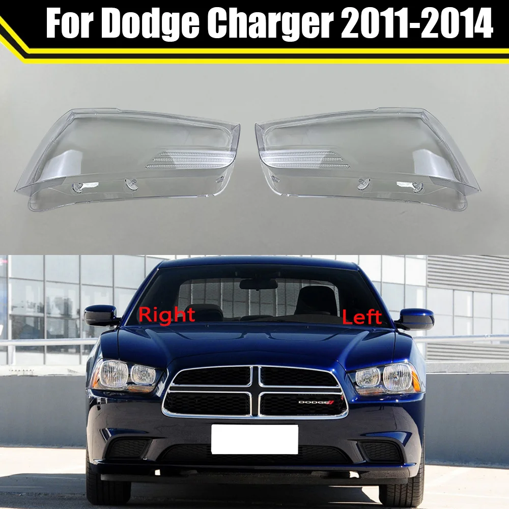 Car Headlight Glass Lens Cover For Dodge Charger 2011 2012 2013 2014 Auto Head Lamp Housing Headlamp Clear Shell Lampcover