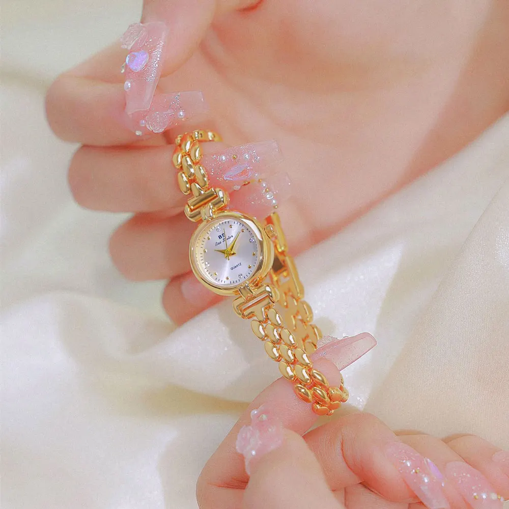 Simple Elegant Women's Watches Luxury Brand Gold Wrist Small Bracelet High Quality Ladies Quartz Watches for Girls Dress Gifts