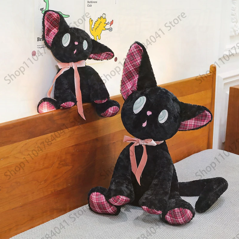 

Cute Black Cat Plush Toy Stuffed Doll Soft Kawaii Fluffy Cartoon Home Bedroom Decor Gift for Girls Kids Lovely Sweet Plush Doll