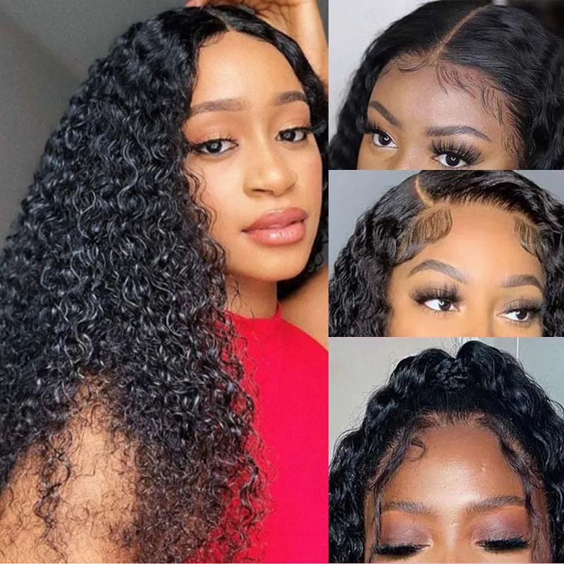 

Factory Outlet Jerry Curly Lace Front Wigs Human Hair Unprocessed Brazilian Virgin Human Hair Free Part Lace Front Wig for Women