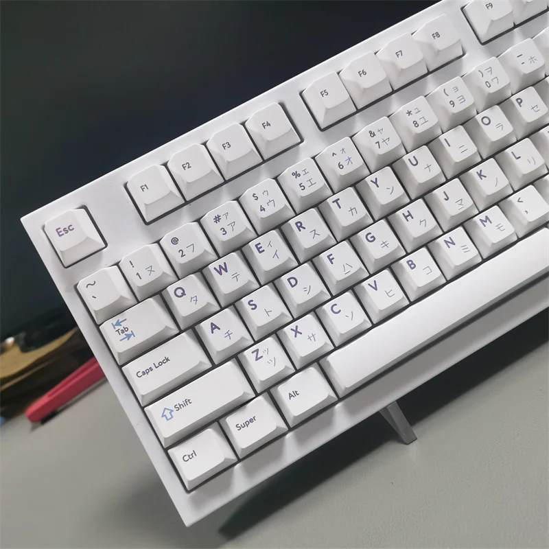 131 Keys Purple Blue Japanese Keycap For Mx Switch Mechanical Keyboard Cherry Profile PBT Minimalist White Keycaps custom GK61