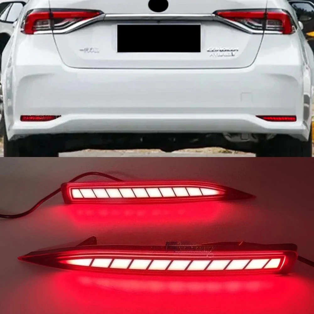 

2PCS For Toyota Corolla Altis 2019 2020 2021 2022 2023 2024 LED Rear Fog Lamp Bumper Light Brake Dynamic Turn Signal Reflector