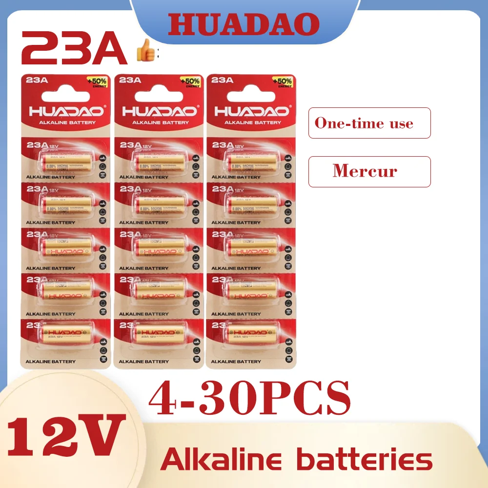 23A 12V Batterie Dry Alkaline Battery For Doorbell Remote Control Toys L1028 21/23 A23 E23A K23A V23GA GP23A RV08 LRV08 23A
