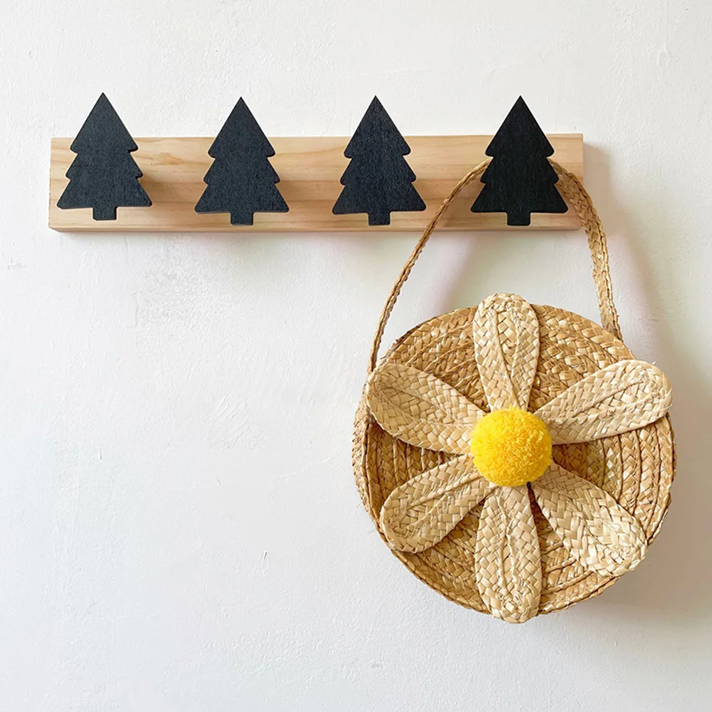 

Wooden Wall Hook Rack Christmas Tree Design Heavy Duty for Coats Robes Keys Towels in Living Room Entryway Clothes Hook