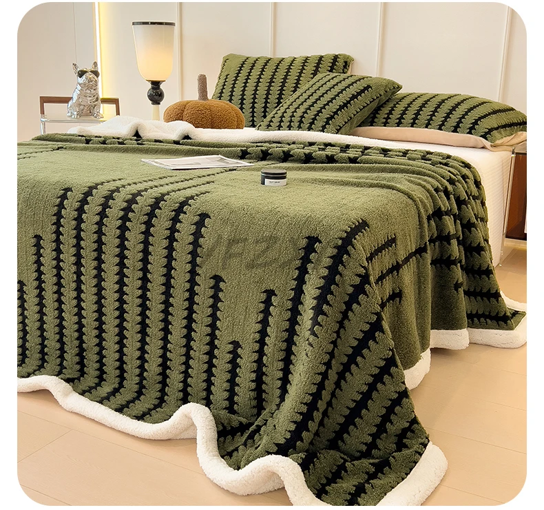 Warm Flannel Autumn Winter Blanket Super Soft Fluffy Queen Blanket Single Double Cozy Skin-friendly Multifunctional Nap Blanket