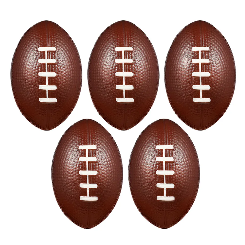 

5Pcs Tiny PU Rugby Balls Mini Foaming Sports Squeeze Balls Party Favor Bag Filler Small Rugby Ball for Kids Outdoor Fun
