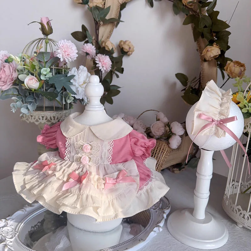 

Хлопковая кукольная одежда 10 см, розовое платье, кукольная юбка 20 см