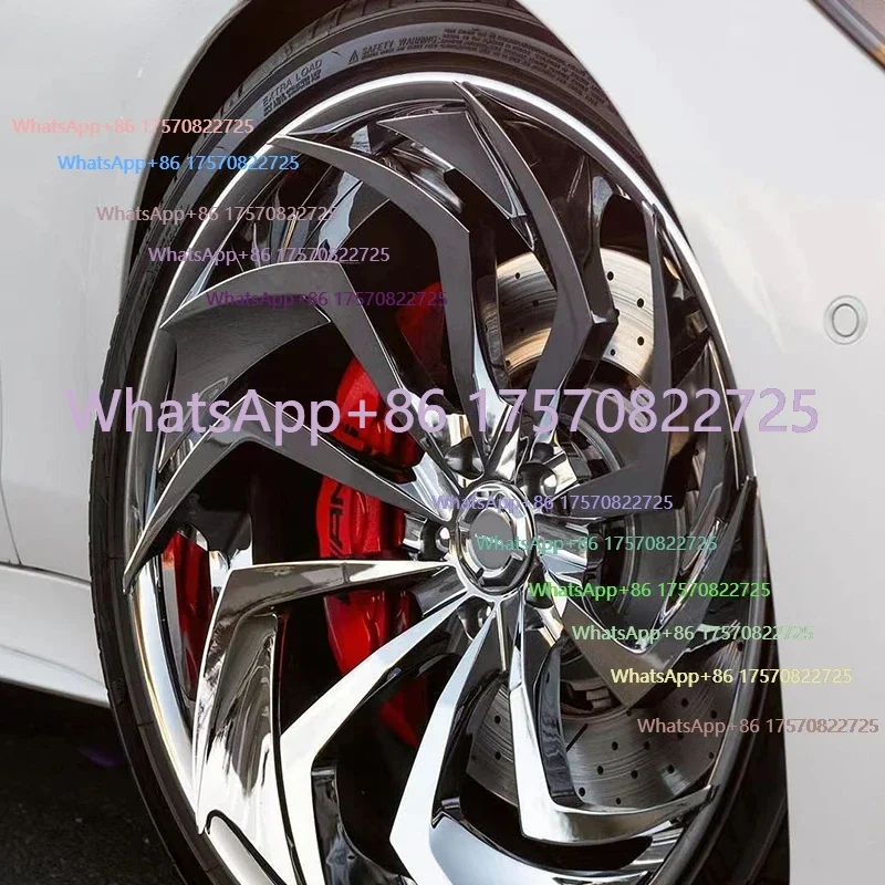 2-Piece forged recessed chrome rims for 5x114.3 5x120 5x130 18 19 20 21 22 24 26 car wheels