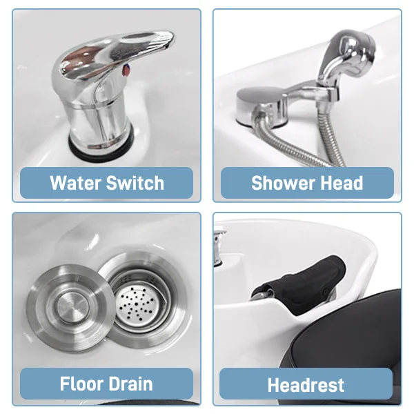 Top Sale Must-Have Salon Furniture Modern Hair Wash Basin Leather Salon Shampoo Chair for Beauty Salon Hair Treatment Spa