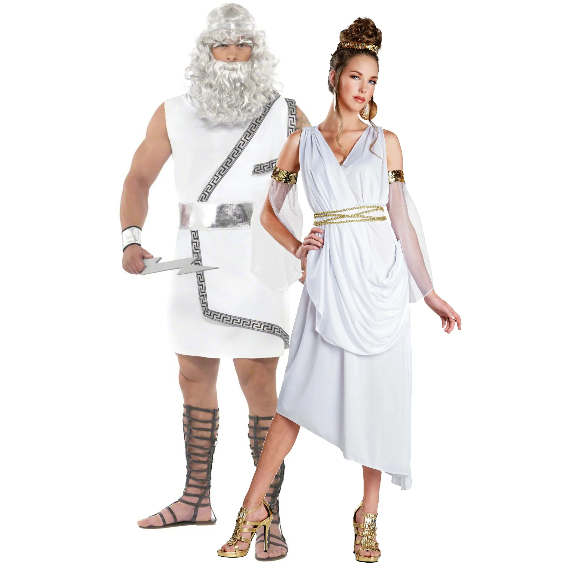 Neuer Stil griechischer Mann Cosplay Gladiator Krieger Set Kostüm Kleid Halloween für erwachsenen Mann