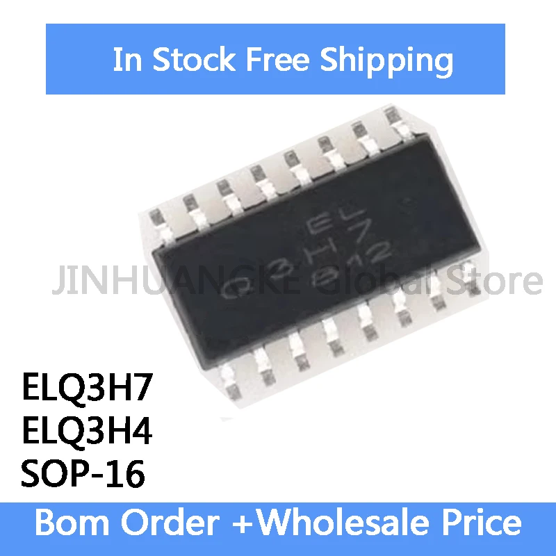 10PCS ELQ3H7 Q3H7 ELQ3H4 Q3H4 SOP-16 patch 3H4 four-way optocoupler IC In Stock Wholesale