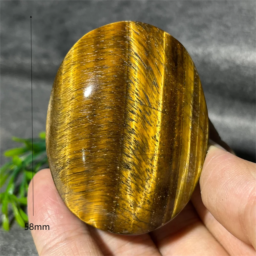 Tiger Eye Yellow Plam Stone Quartz Crystal Natural Energy Compress Massage Mineral Healing Gem Play Home Decoration Polished