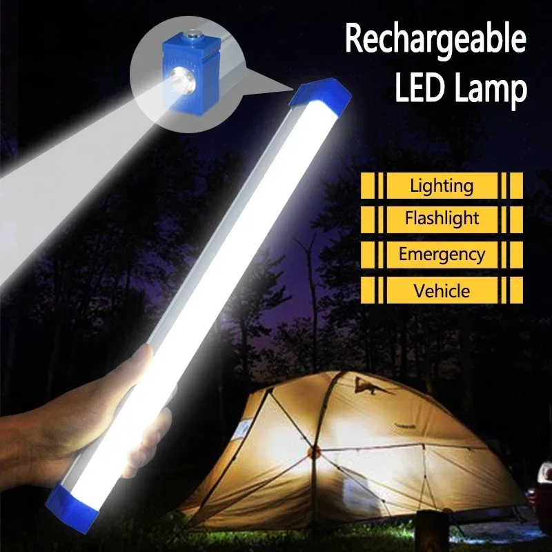 

E5 LED Rechargeable Camping Tube Light Portable Solar Working Light Bulb Magnetic Suspension for Emergency Night Outdoor Lamps