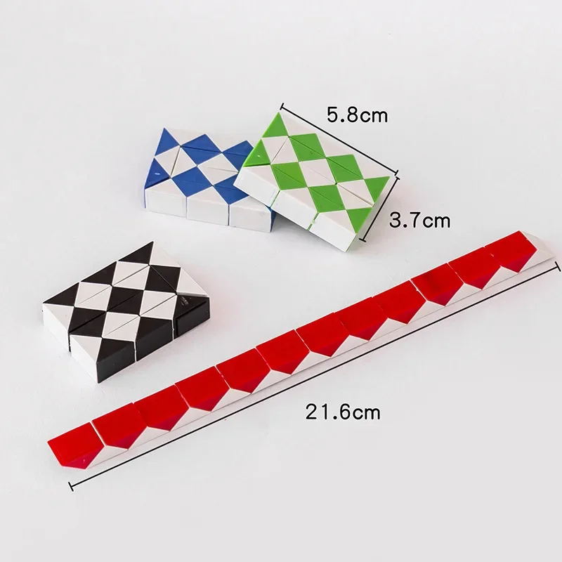 Giocattolo educativo Fidget per bambini Pieghevole Serpente magico Righello Puzzle Antistress Cubo Bomboniera Scuola Ricompensa Esercizio Abilità pratiche