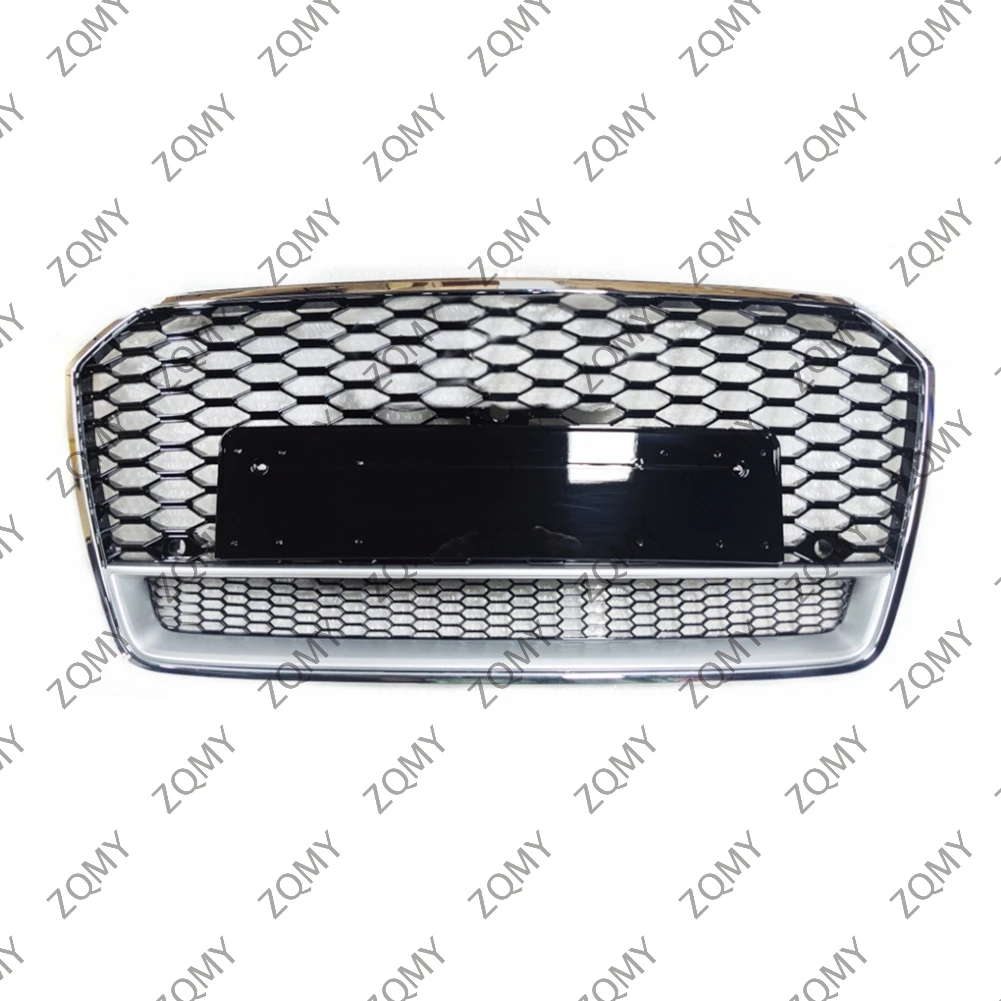 

With/Logo For Audi A7/A7L/S7 2016 2017 2018 Car Front Bumper Grille Centre Panel Styling Upper Grill (Modify RS7 style)