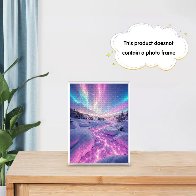 صندوق مكون من 500 قطعة لغز صغير للكبار بتصميم ليزر غامض أرجواني - مقاوم للخدش، مستوى صعوبة عالي للكبار، Fa #5