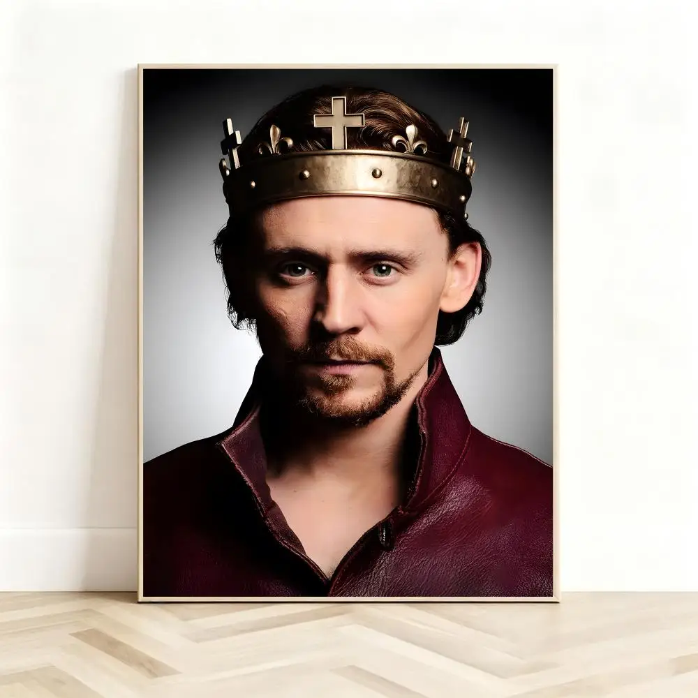 Charming Film Actor T-Thomas William Hiddleston Poster Classic Self-Adhesive PP Wall Sticker for Living Room Bar Decor Gift