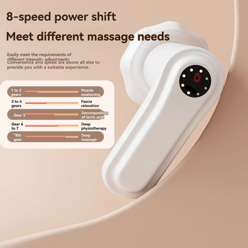 ABKR-Masaggiatore elettrico portatile per il corpo con 6 teste - Riduttore di grasso multifunzione per uso domestico, a basso rumore