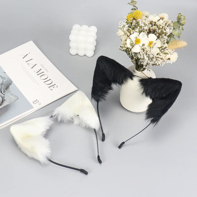 

Animal Cute Plush Fox Cat Ears Gothic Headband Lolita Ears Headwear Furry Artificial Cosplay Christmas Hair Accessories