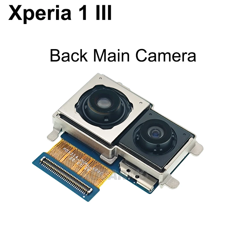 Aocarmo Pour Sony Xperia 1 III / X1iii MARK3 XQ-BC52 BC62 BC72 Avant Arrière Principal Large Téléobjectif Caméra Tech 3D iToF Flex Câble