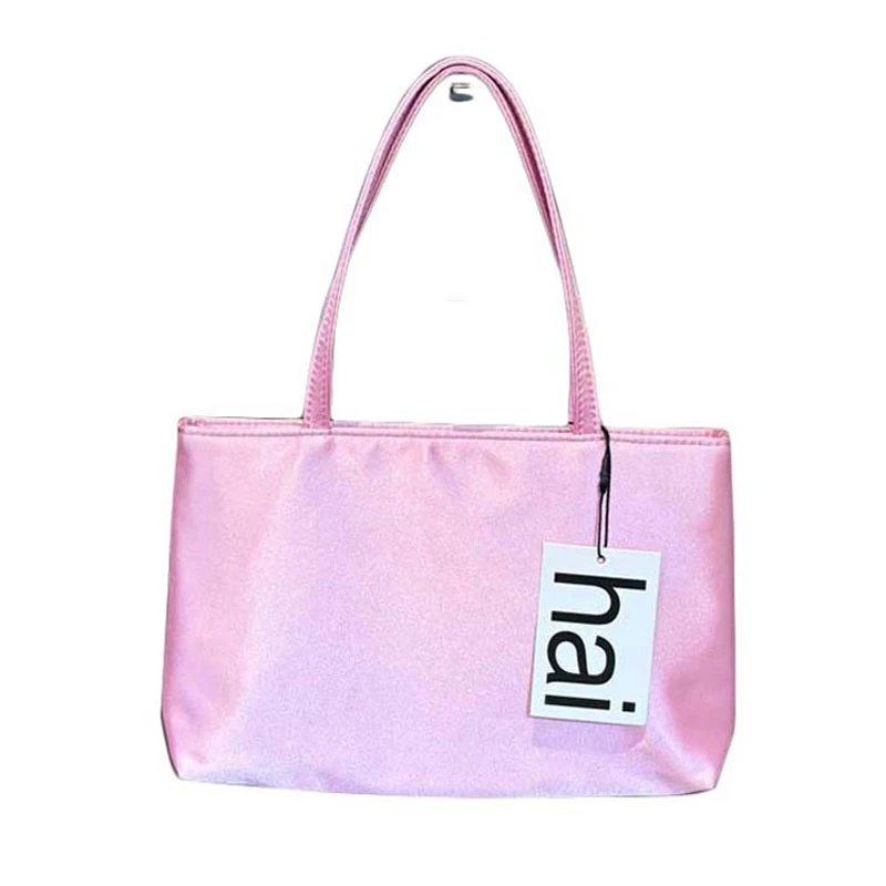 New Solid Color Silk Satin Handbag, Double Shoulder Strap Underarm Tote, Small Square Bag for Women, Holds Phone & Cosmetics