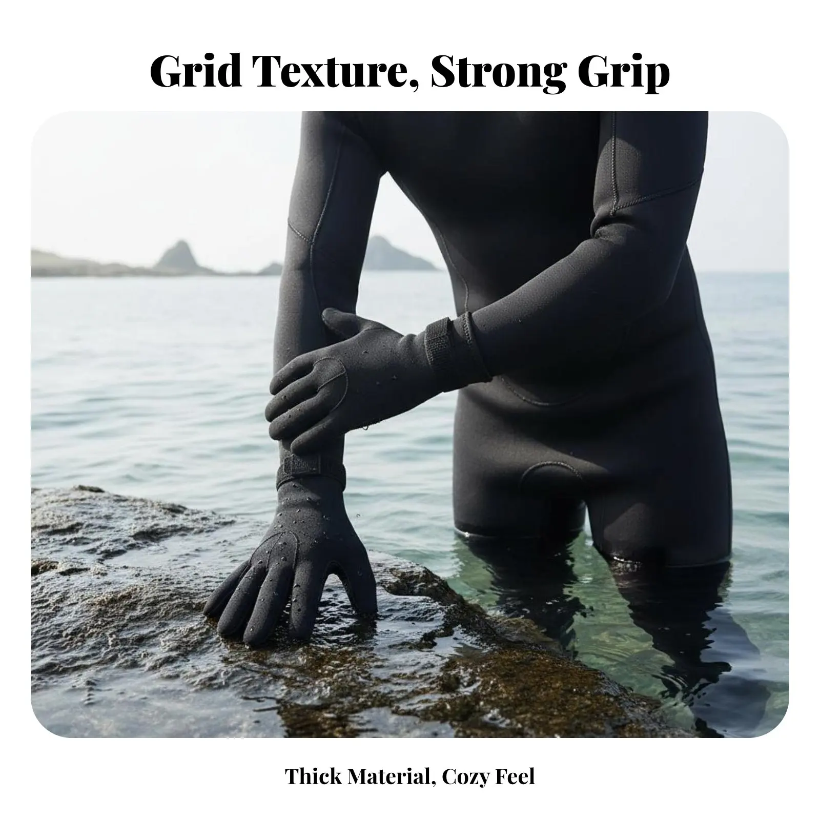 

3mm Neoprene Diving Gloves Flexible Diving Gloves Snorkeling Hand Protection Wear-Resistant Adjustable Wrist Strap for Kayaking