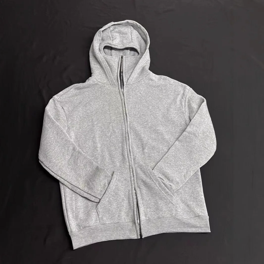 

DIY Light Plate Autumn Ins New Zipper Hooded Hoodie Coat Men's and Women's Double Hat Masked Hoodie Autumn Couple Light Plate