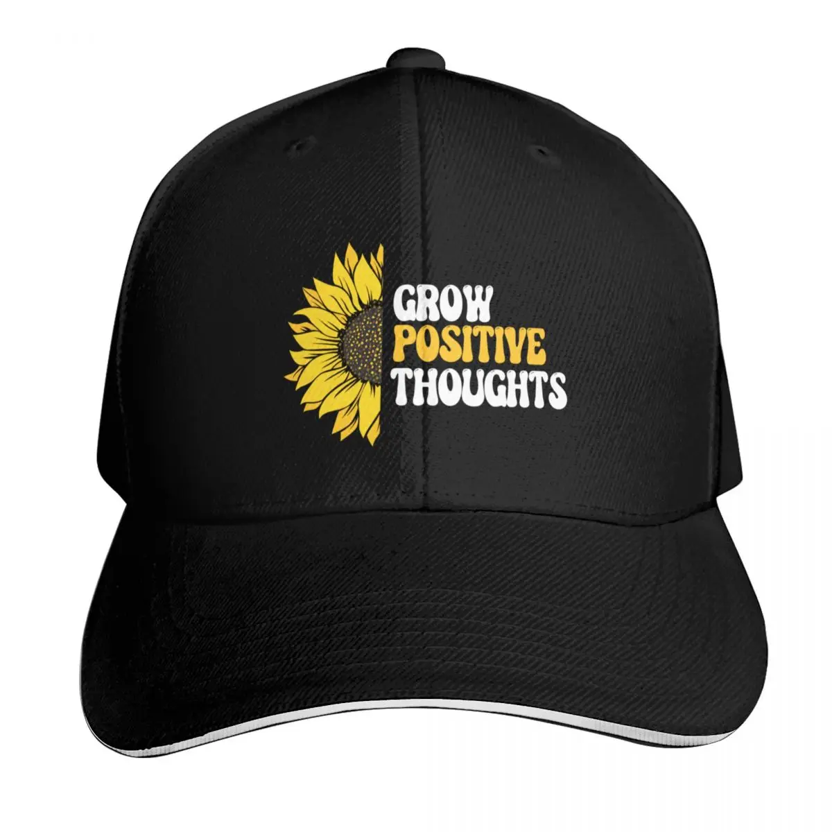 Grow Positive Thoughts| Motivational Quotes and Inspirational Sayings| Inspirational Notes Baseball Cap