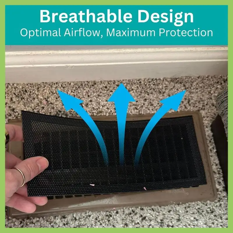 

Floor Vent Hoods 6-Pack - 4X10inch Magnetic Vent Register Filter - Washable Mesh Screen Covers For HVAC Floor Grilles