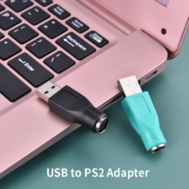 For PS2 PS/2 Female To USB Male Adaptor Converter Adapter PC Laptop Mouse Keyboard High Quality
