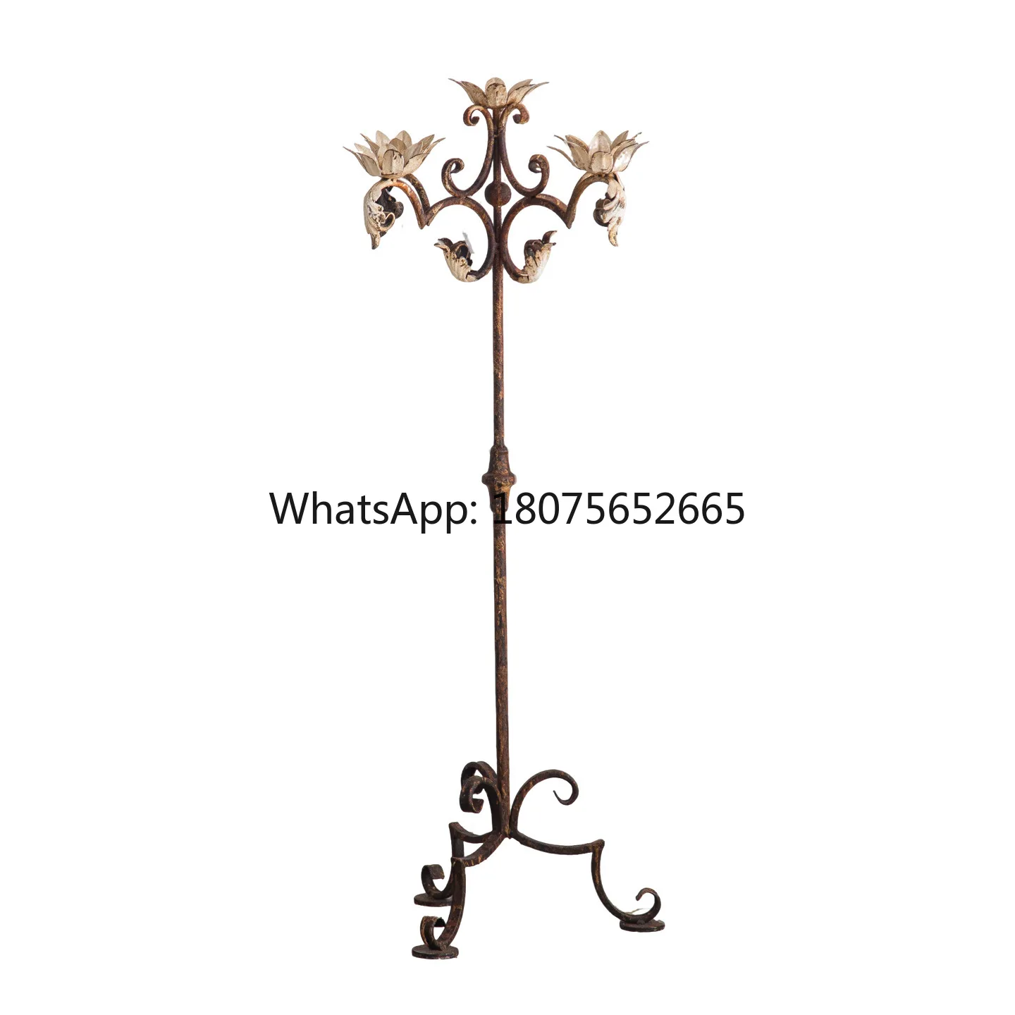 American style bedroom and living room floor candlestick b&b distressed decoration props