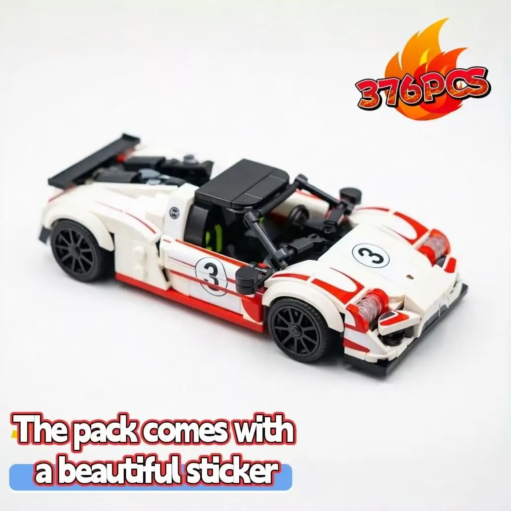 

MOC Supercar Racing car 8-wide Building Block Toy (376pieces) - Creative Birthday/Christmas Gift for Boys 152528