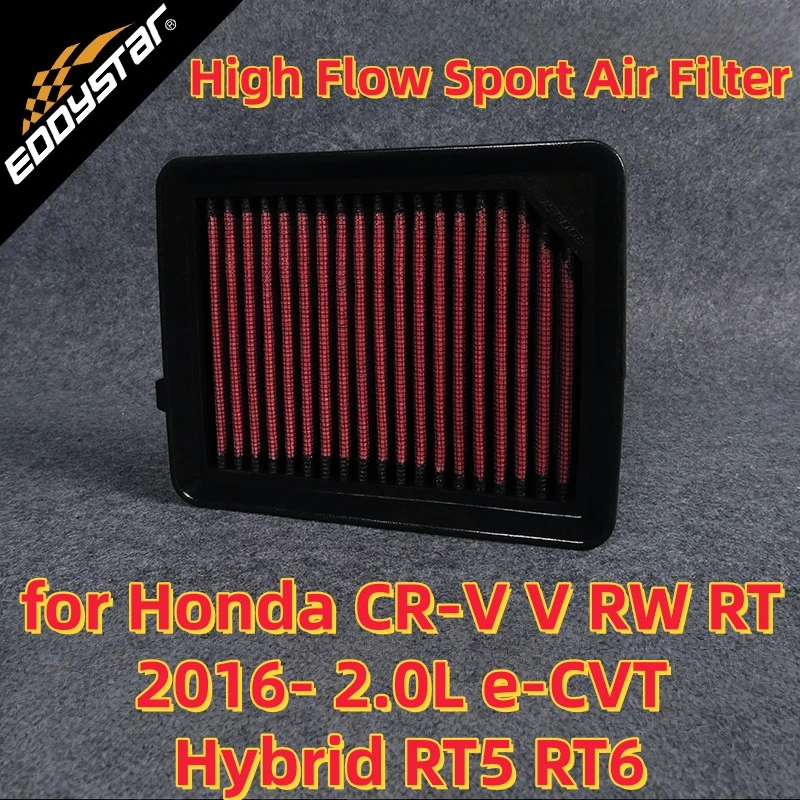 

Спортивный воздушный фильтр с высоким расходом для Honda CR-V V RW RT 2016-2.0L e-CVT Hybrid RT5 RT6 158KW 215PS Моющиеся гоночные впускные фильтры