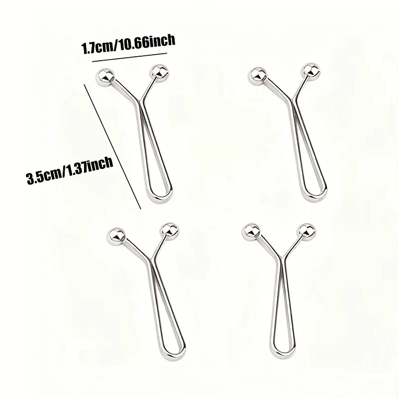 6Pcs Invisible Anti-exposure Clothing Buckle, No Sew Detachable Armpit Shrink Clip, Sleeveless Top Cuff Fixing Clips For Daily