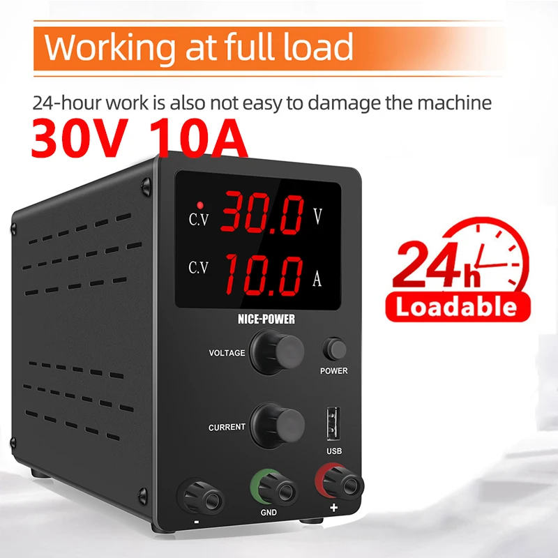 30V 10A DC Voeding Verstelbare Digitale Display Laboratorium Voeding Spanningsregelaar 60V 120V Onderhoud Snelle verzending