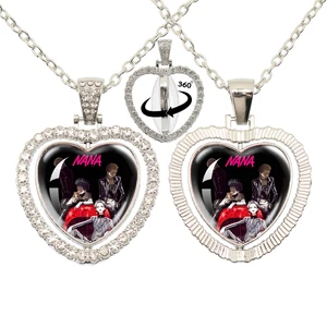 Nana Anime Glass Heart Anhänger, Doppelgesichtskette, 360 -Grad -Rotation, Cosplay -Modezubehör, Schmuck 6 Hauptverkaufskette Nana Osaki - №4