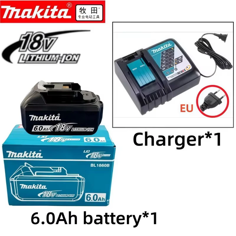 Makita 18V 6.0Ah batterij Originele lithium-ion oplaadbare batterij 18V 6000mAh vervangende batterij BL1860 BL1850 BL1860B