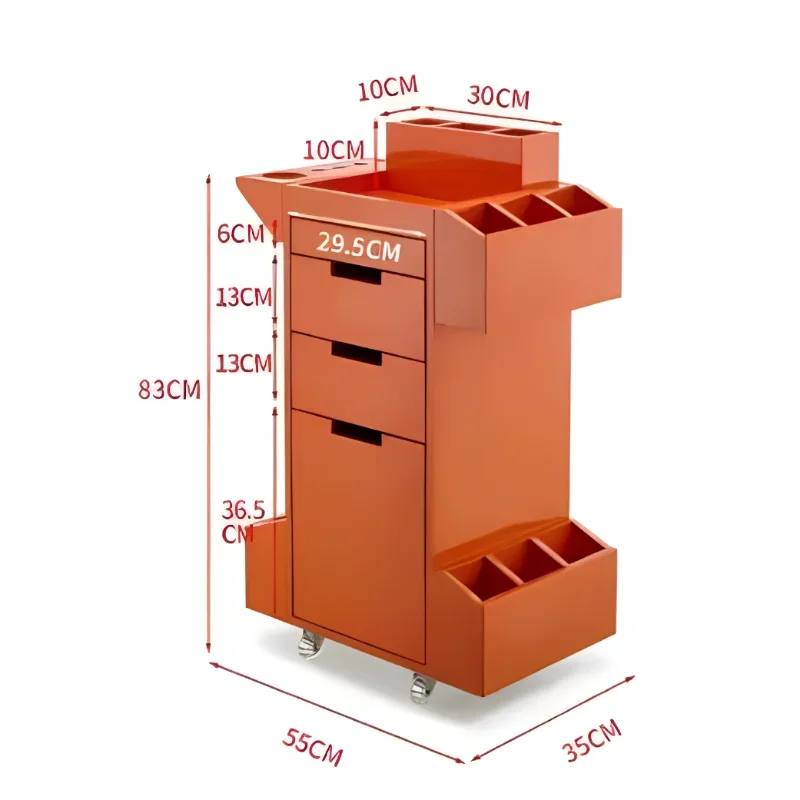 Carrinho de barbeiro para cabeleireiro, Cabeleireiro Storage Rack, Bar Cart, Ferramentas de cabeleireiro, Gabinete de armazenamento de beleza