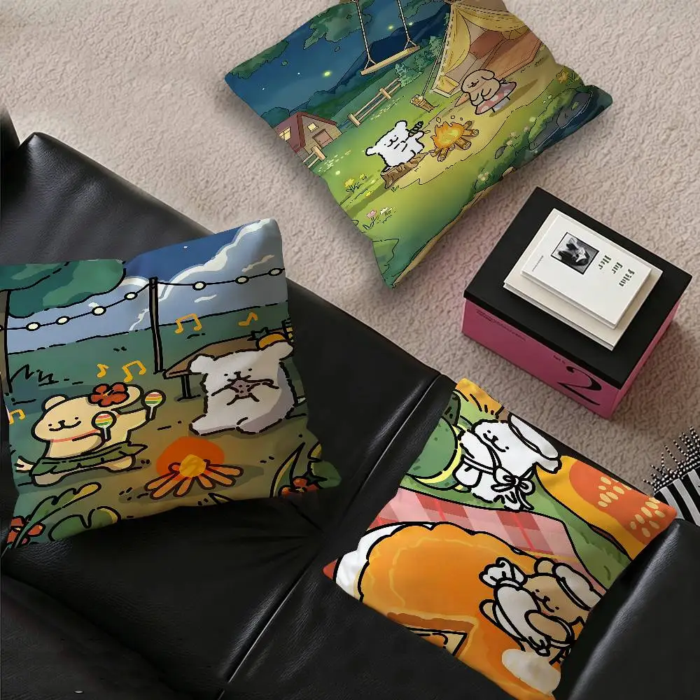 Animal maltese and golden retriever Lucky Dragon pillow cover sofa cushion cover home room decoration children gift